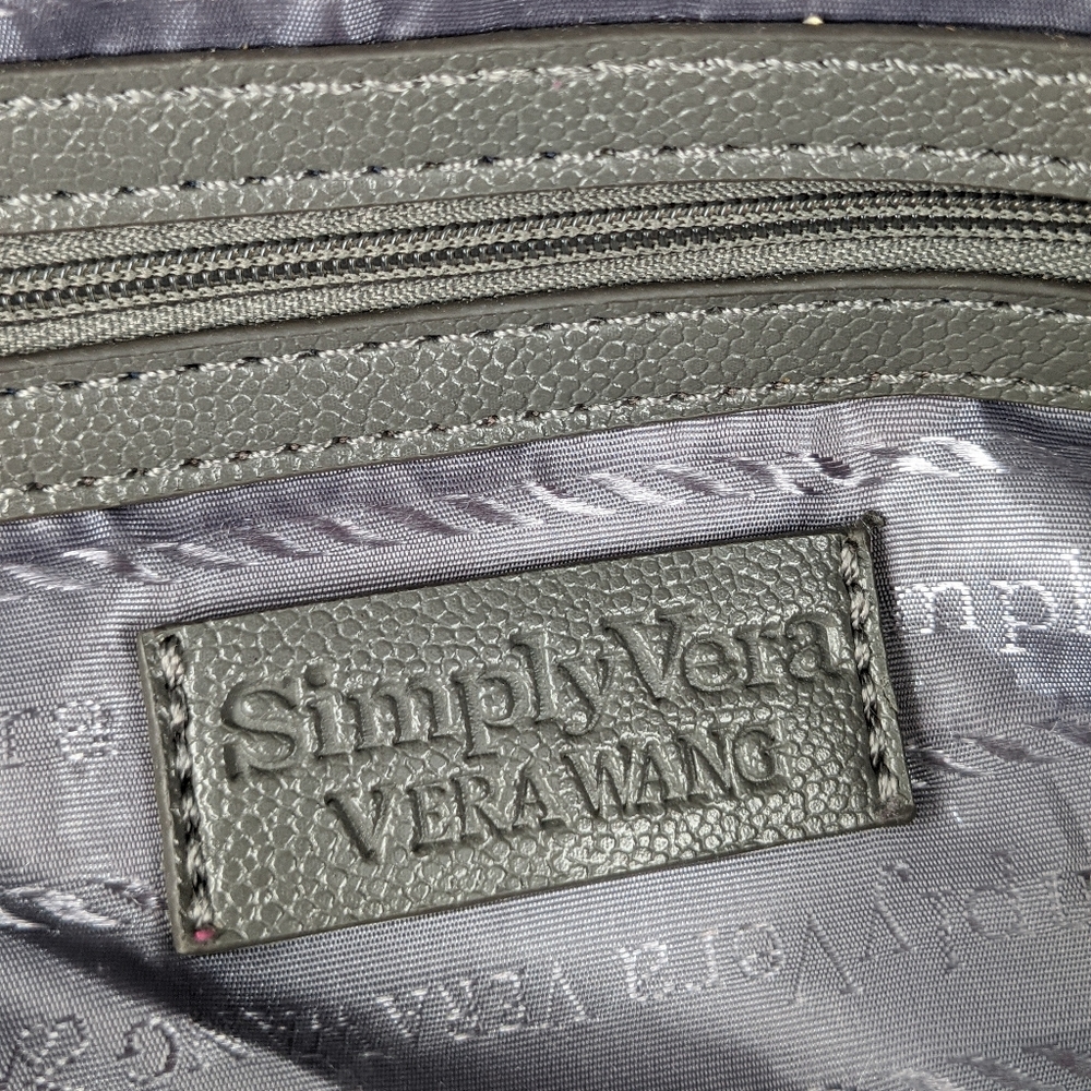 ☀️Simply Vera Wang shoulder bag green white snake fabric print - Picture 10 of 17